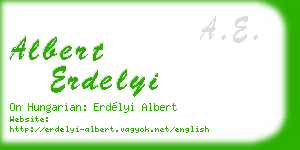 albert erdelyi business card